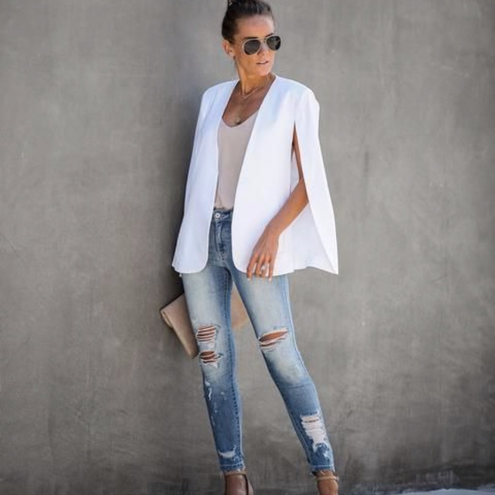 Vici Judge Of That Pocketed Cape Jacket